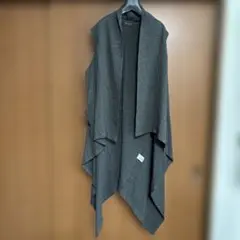 美品☆Keimeiケイメイ清水恵萌シルク100% チャコールグレー ロングベスト