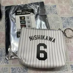 千葉ロッテマリーンズ　トレーニングロゴ　ミニポーチキーホルダー　西川