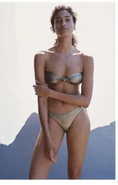 ZARA メタリックパンドゥビキニトップスのサムネイル