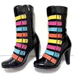 【室内着用のみ】 ダイアナ　カラーベルトミドル丈ブーツ