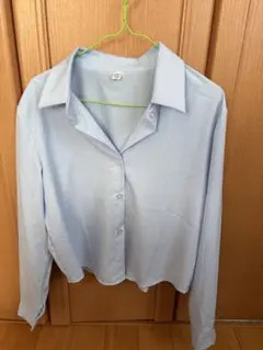 O*a様 ライトブルー 長袖シャツ ボタン付き