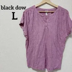 美品✨black dow 【L】ピンク Tシャツ ボタン付き