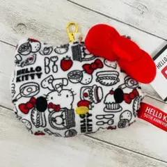 【新品】ハローキティ 50周年記念グッズ 限定 フェイスポーチ キーホルダー