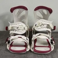 FLUX GS スノーボード ビンディング 白／花柄