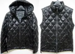 極美品 バーバリー ブラックレーベル 高機能 4WAY ダウン ジャケットL 黒