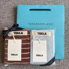 即購入可❣️大人気❣️TEKLAハンドタオル ラストストライプス、スカイブルー