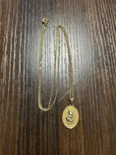 値下げ！ヴィンテージ　ミッキーコインネックレス