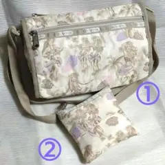 LeSportsac美品セットハワイ限定記念柄カヒコフラ2個ショルダー&ポーチ