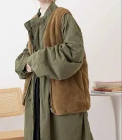 WEGO ファーボアベスト キャメル 美品