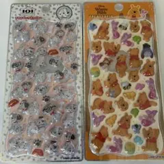 【正規品】プチドロップステッカー ディズニー プーさん 101匹わんちゃん 2枚