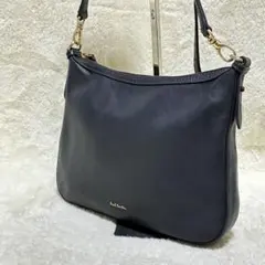 美品　ポールスミス ショルダーバッグ レザー 本革 ネイビー サコッシュ