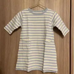 【BEAMS mini 】七分袖　ボーダーワンピース　（サイズ90）
