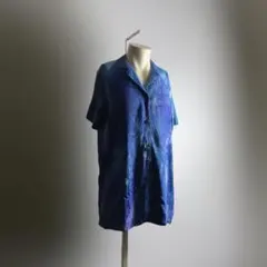 ヨーロッパ 80s 90s レーヨンシャツ トップス 開襟 ボーリングシャツ L