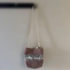 niko and .. ボアショルダーバッグ ピンク