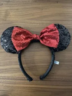 [美品]ミニーマウス スパンコールカチューシャ