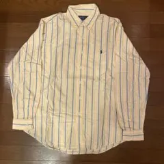 90s Ralph Lauren ラルフローレン ストライプ長袖ボタンシャツ