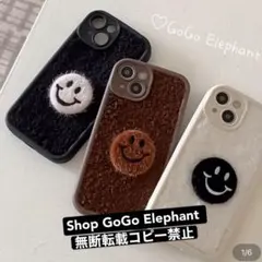 韓国♡かわいいデザインが目を引く♪ にこちゃん ロゴ iphone16 ケース