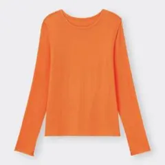 【GU】 ソフトリブクルーネックT(長袖)