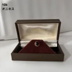 10k SUNBANKオニキス付きゴールドネクタイピン