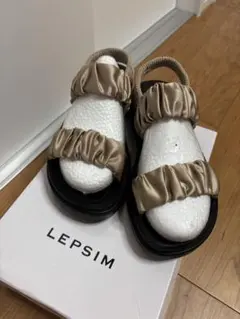 LEPSIM サテンギャザーサンダル　Mのサムネイル