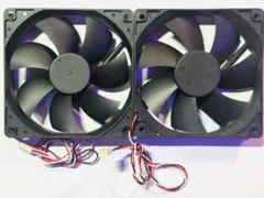 120mm PCケースファン 2個セット