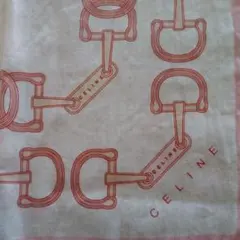 CELINE シルク ハンカチ チェーンパターンサイズ48×48