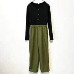 SHEIN シーイン キッズ ドッキング オールインワン 黒 カーキ