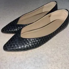 AZUL by moussy パンプス メッシュ 編み込み フラットブラック S