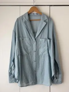 COLLAGE GALLARDAGALANTE 開襟シアーシャツ　古着