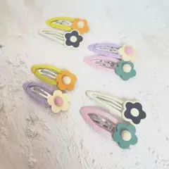 【送料無料】ヘアピン　8点セット　フラワーモチーフ 　韓国　海外