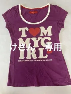TOMMY GIRL 半袖Tシャツ パープル ロゴプリント けさん専用のサムネイル