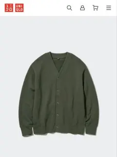 UNIQLO スウェットカーディガン ダークグリーン L