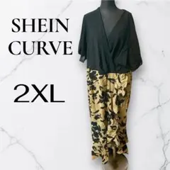 SHEIN CURVE シーイン 2XL 3L ロングワンピース マーメイド 花
