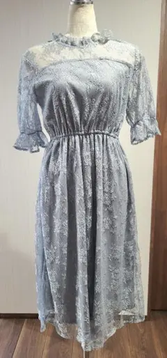 [未使用] NICE CLAUP 半袖ワンピース花柄 相当M