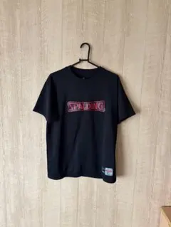 バスケットボールTシャツ SPALDING ロゴ Tシャツ 黒