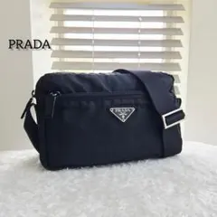 u19【美品】プラダ 三角ロゴ ナイロン ネイビー カメラバッグ