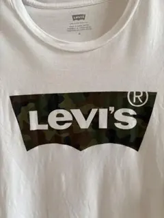 Levi’s リーバイス 迷彩ロゴTシャツ ホワイト Mサイズ ビッグロゴ 半袖