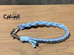 スマホストラップ ヒヤシンス×ラピスラズリ マクラメ