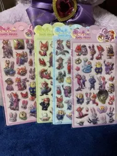 ズートピアぷくぷくシール4枚セット
