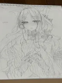 ブルアカ ヒナ アナログイラスト 原画