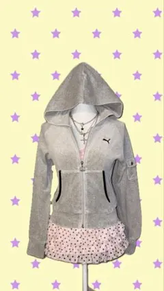 00s PUMA .⋆ベロア フルジップ パーカーo,+:。☆.*・+。