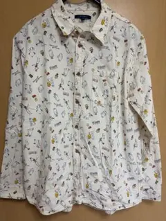 【人気デザイン】CPCM シーピーシーエム 総柄シャツ ゴースト 骸骨 Lサイズのサムネイル