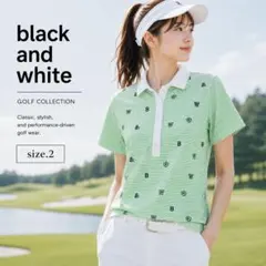 53美品　black and white GOLF ゴルフウェア