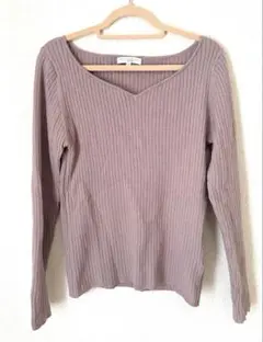 PROPORTION リブ編み長袖トップス