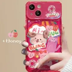 ピンクのキャラクターiPhone17pro maxケース