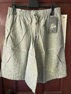 Needles 亞麻灰色短褲