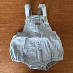 プティマイン　サロペット　ロンパース　くま　80