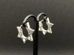 K18 750 WG 星型モチーフ スター ピアス ジュエリー 金 アクセ ⓪