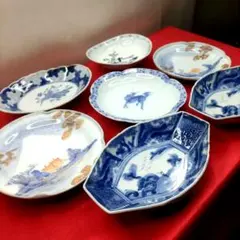 り*お様 有田焼　伊万里焼　古伊万里　小皿　舟皿　5種7客アソートセット