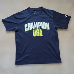 CHAMPION 　USA Tシャツ 　L ネイビー　　　ドライTシャツ